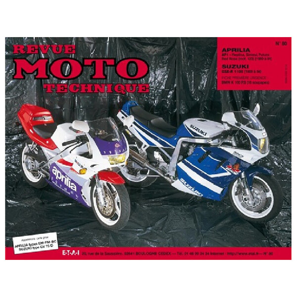 RMT 80.2 APRILIA 125 AF1 (dal 1989 al 1991) e SUZUKI GSX-R1100 (dal 1989 al 1994)