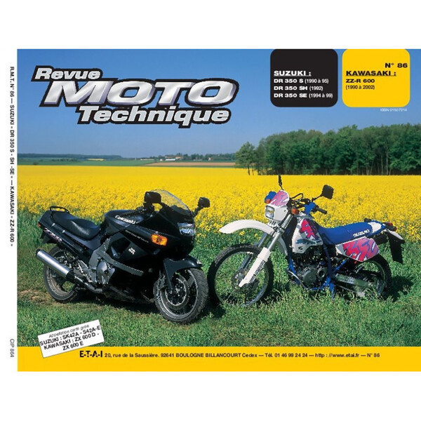 RMT 86,4 SUZUKI DR350 (dal 1990 al 1999) e KAWASAKI ZZ-R600 (dal 1990 al 2002)