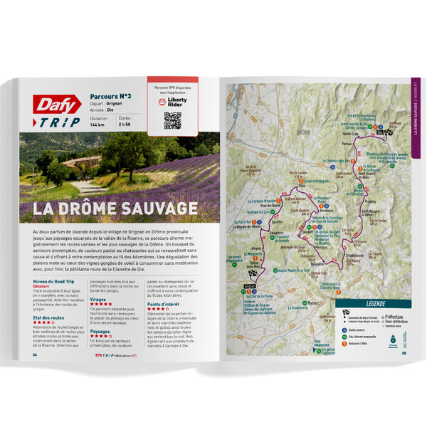Roadbook moto : Viaggio Dafy Ardèche, Drôme, Vercors
