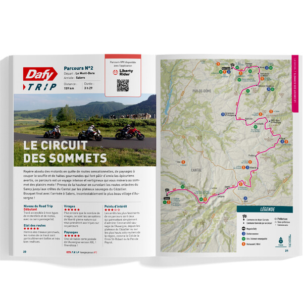 Roadbook moto : Dafy Trip Auvergne