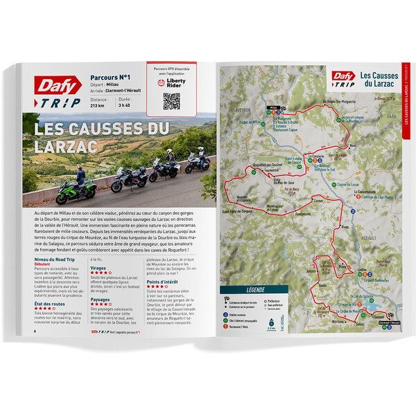Roadbook moto : Viaggio Dafy Haut-Languedoc