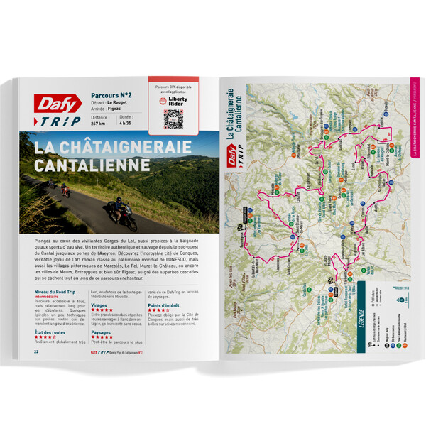 Roadbook per moto : Dafy Moto Viaggio Quercy Pays du Lot