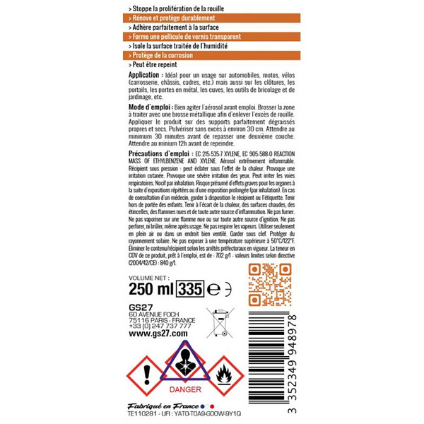 Antiruggine ad asciugatura rapida 250 ml