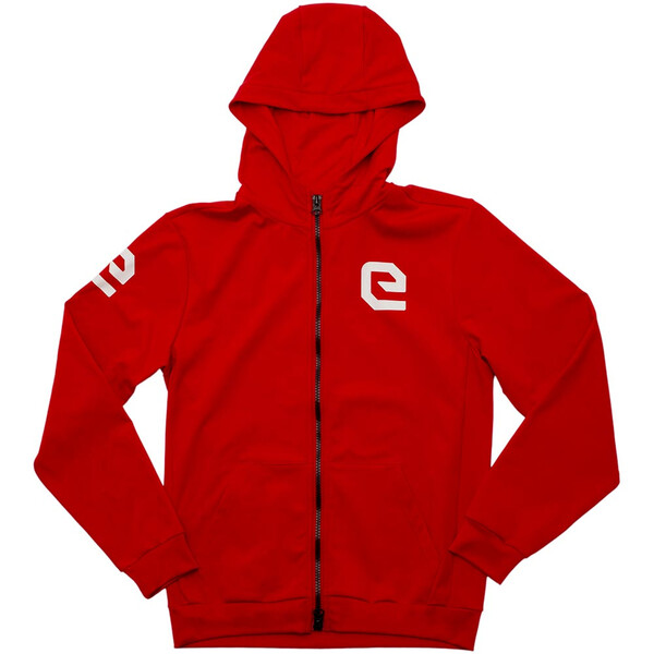 Felpa con cappuccio e zip con logo