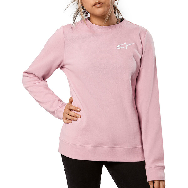 Felpa donna Ageless Chest Crew con zip