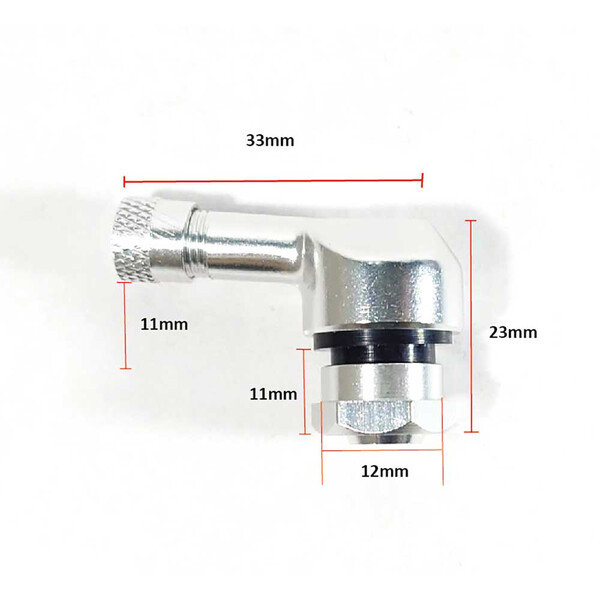Valvola a gomito in alluminio 11,3 mm