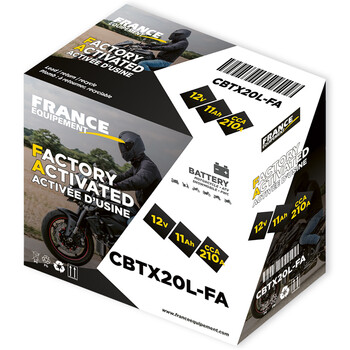 Batteria YTX20L attivata in fabbrica France Equipement