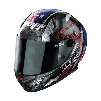 X-804 RS Ultra Carbon Replica Casco C. Stoner 10° Anniversario Nolan