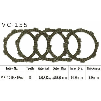 Rivestimenti frizione Cross VC155 Kyoto