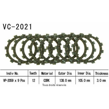 Rivestimenti frizione Cross VC2021 Kyoto