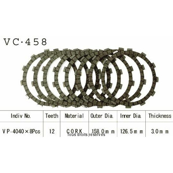 Rivestimenti frizione Cross VC458 Kyoto