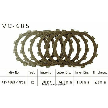 Rivestimenti frizione Cross VC485 Kyoto