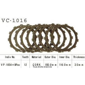 Rivestimenti frizione Cross VC1016 Kyoto