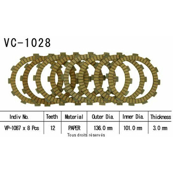 Rivestimenti frizione Cross VC1028 Kyoto