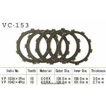 Rivestimenti della frizione VC153 Kyoto