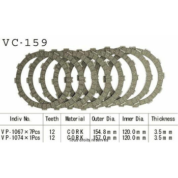 VC159 rivestimenti della frizione Kyoto