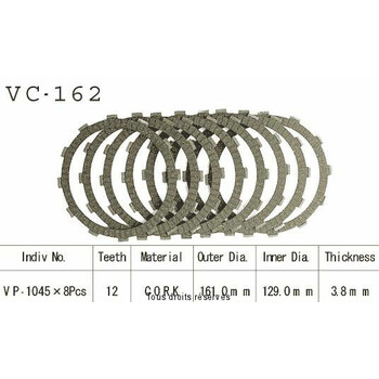 Rivestimenti della frizione VC162 Kyoto