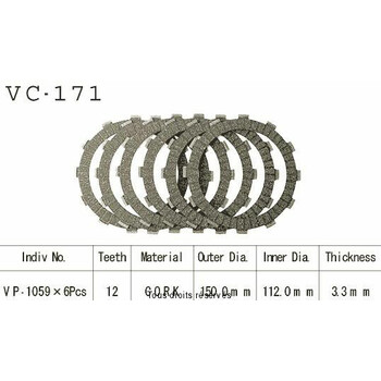 Rivestimenti della frizione VC171 Kyoto