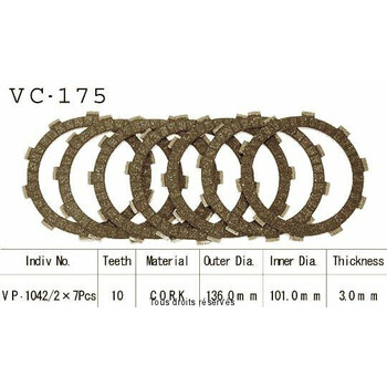 Rivestimenti della frizione VC175 Kyoto