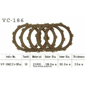 Rivestimenti della frizione VC186 Kyoto