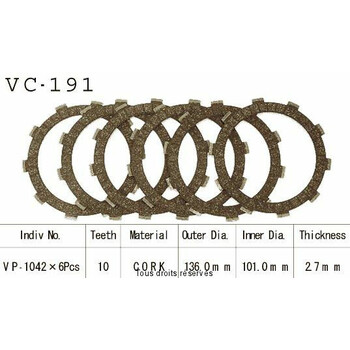 VC191 rivestimenti della frizione Kyoto