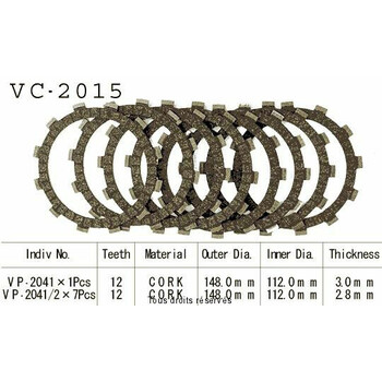 Rivestimenti della frizione VC2015 Kyoto