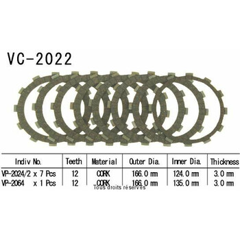 VC2022 rivestimenti della frizione Kyoto