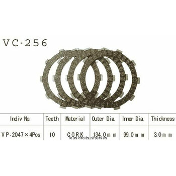 Rivestimenti della frizione VC256 Kyoto