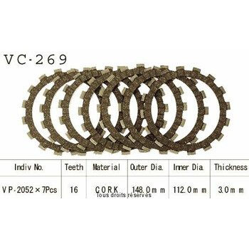 VC269 rivestimenti della frizione Kyoto