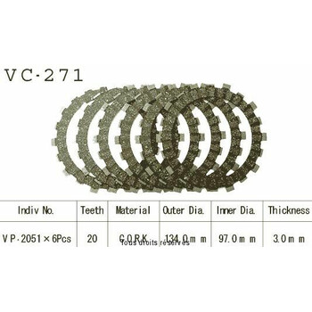 VC271 rivestimenti della frizione Kyoto