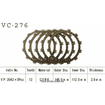 VC276 rivestimenti della frizione Kyoto