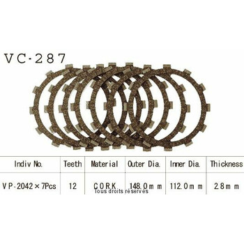 VC287 rivestimenti della frizione Kyoto