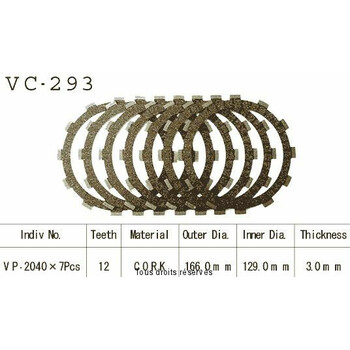 VC293 rivestimenti della frizione Kyoto