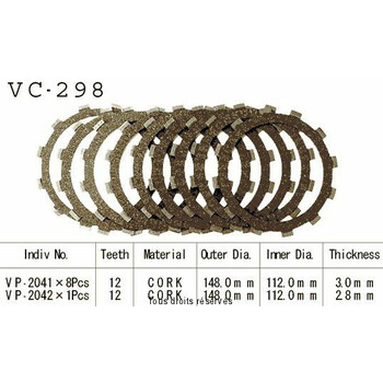 VC298 rivestimenti della frizione Kyoto