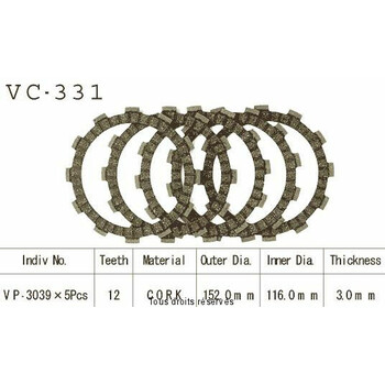 VC331 rivestimenti della frizione Kyoto