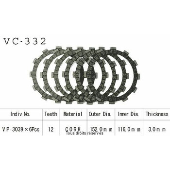 VC332 rivestimenti della frizione Kyoto