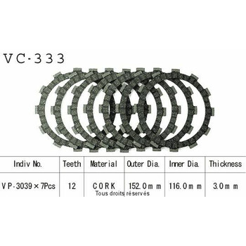 VC333 rivestimenti della frizione Kyoto