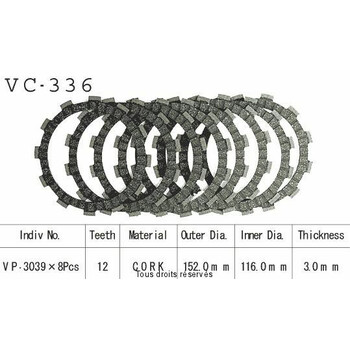 VC336 rivestimenti della frizione Kyoto