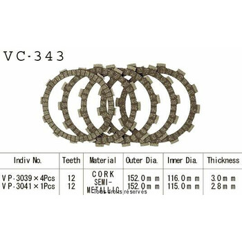 VC343 rivestimenti della frizione Kyoto