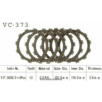 VC373 rivestimenti della frizione Kyoto