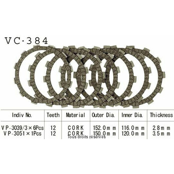 VC384 rivestimenti della frizione Kyoto