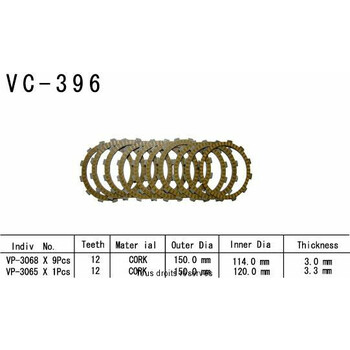 VC396 rivestimenti della frizione Kyoto