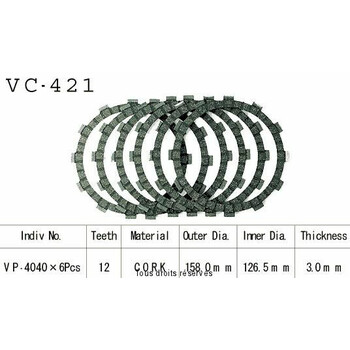 Rivestimenti della frizione VC421 Kyoto