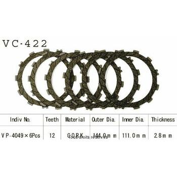 Rivestimenti della frizione VC422 Kyoto