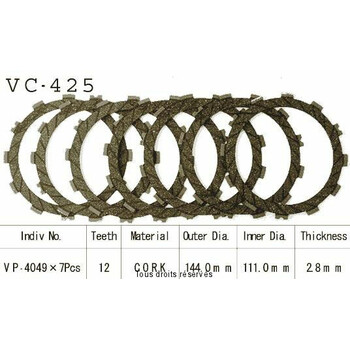 Rivestimenti della frizione VC425 Kyoto