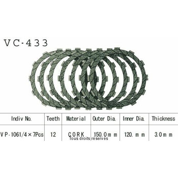 Rivestimenti della frizione VC433 Kyoto