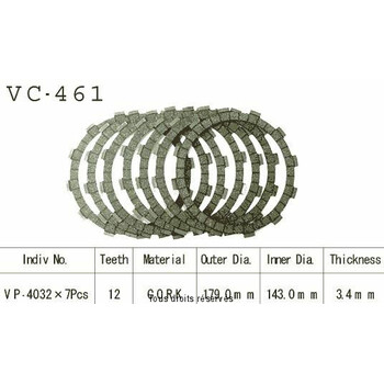 VC461 rivestimenti della frizione Kyoto