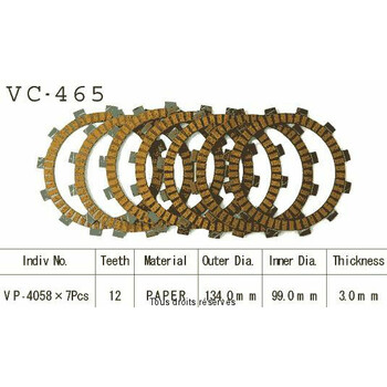Rivestimenti della frizione VC465 Kyoto
