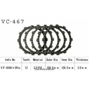 VC467 rivestimenti della frizione Kyoto