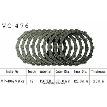 VC476 rivestimenti della frizione Kyoto